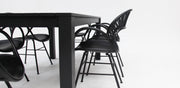 Dallas Fantail 7pc Dining Setting - Black