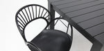 Load image into Gallery viewer, Dallas Fantail 7pc Dining Setting - Black
