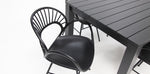 Load image into Gallery viewer, Dallas Fantail 9pc Dining Setting - Black
