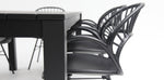 Load image into Gallery viewer, Dallas Fantail 9pc Dining Setting - Black
