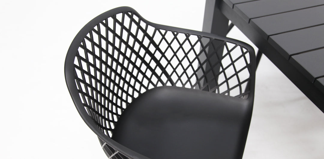 Dallas Java 7pc Dining Setting - Black