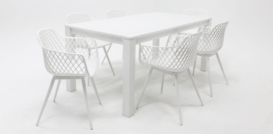 Dallas Java 7pc Dining Setting - White