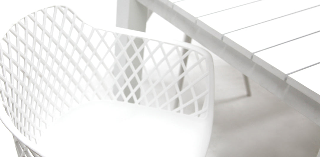 Dallas Java 7pc Dining Setting - White
