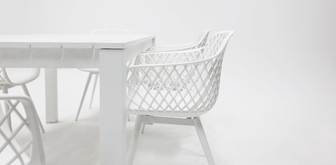 Dallas Java 7pc Dining Setting - White