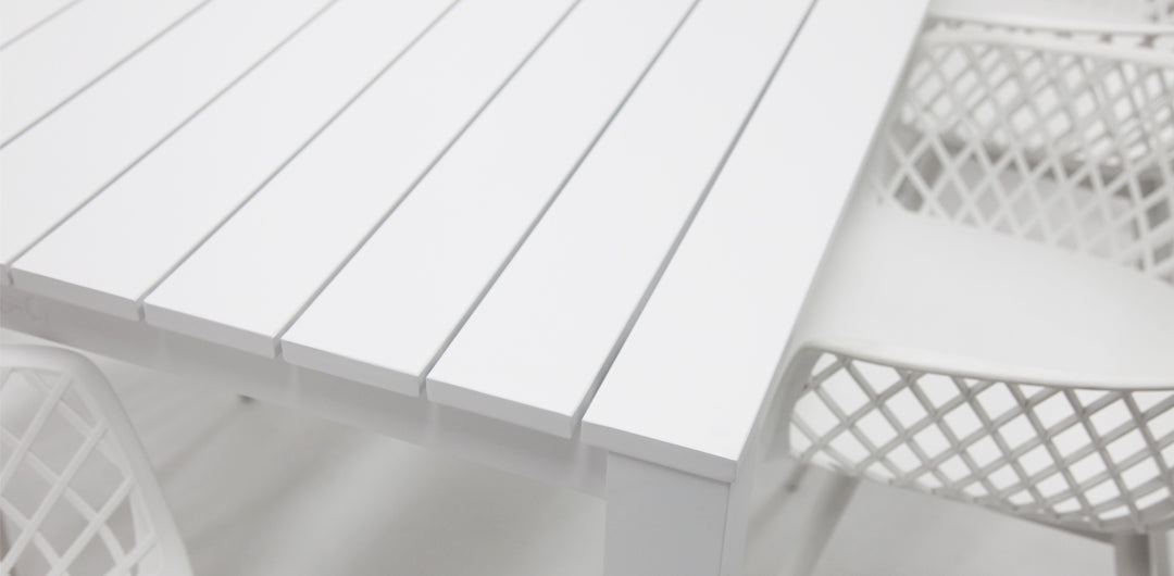 Dallas Java 9pc Dining Setting - White