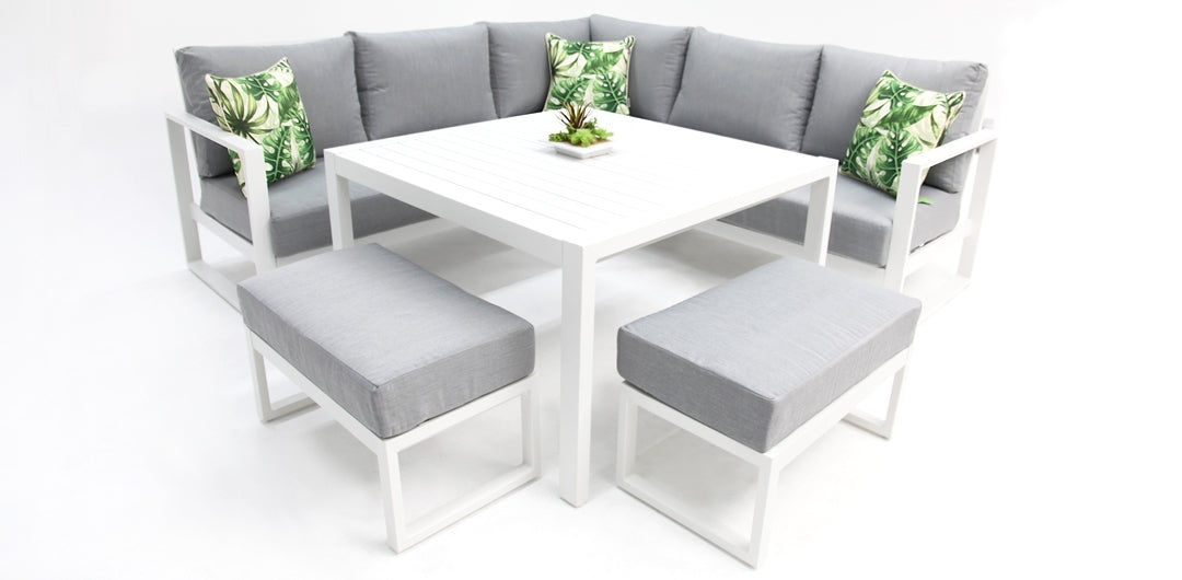 Dallas Corner Lounge Setting - White