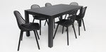 Load image into Gallery viewer, Dallas Persia 7pc Dining Setting - Black
