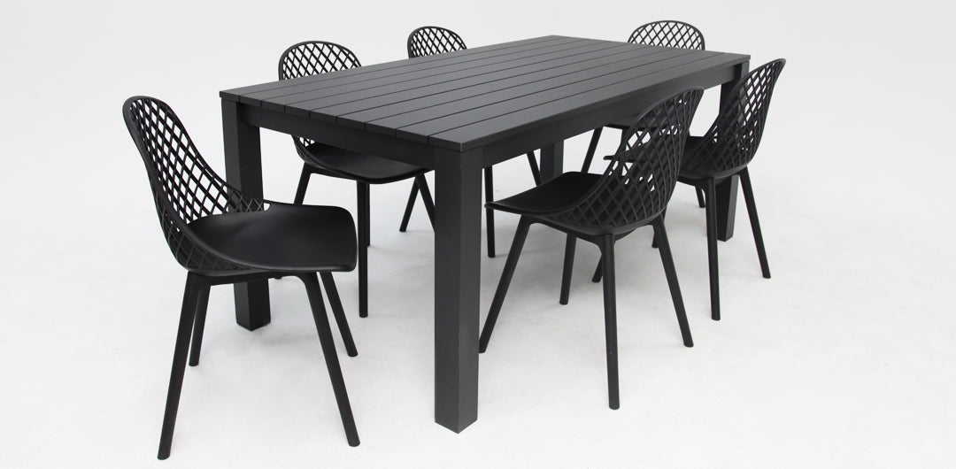 Dallas Persia 7pc Dining Setting - Black