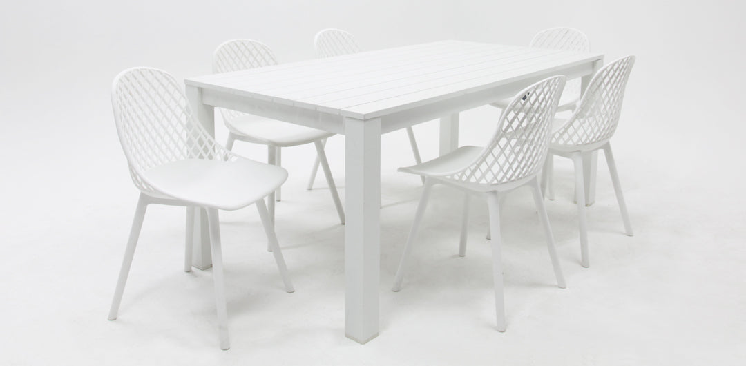 Dallas Persia 7pc Dining Setting - White