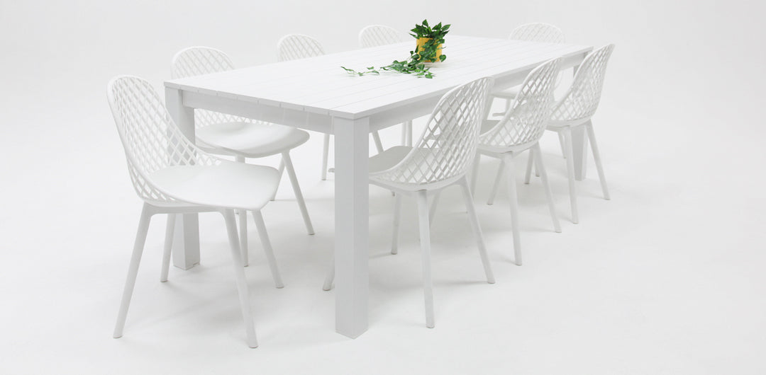 Dallas Persia 9pc Dining Setting- White