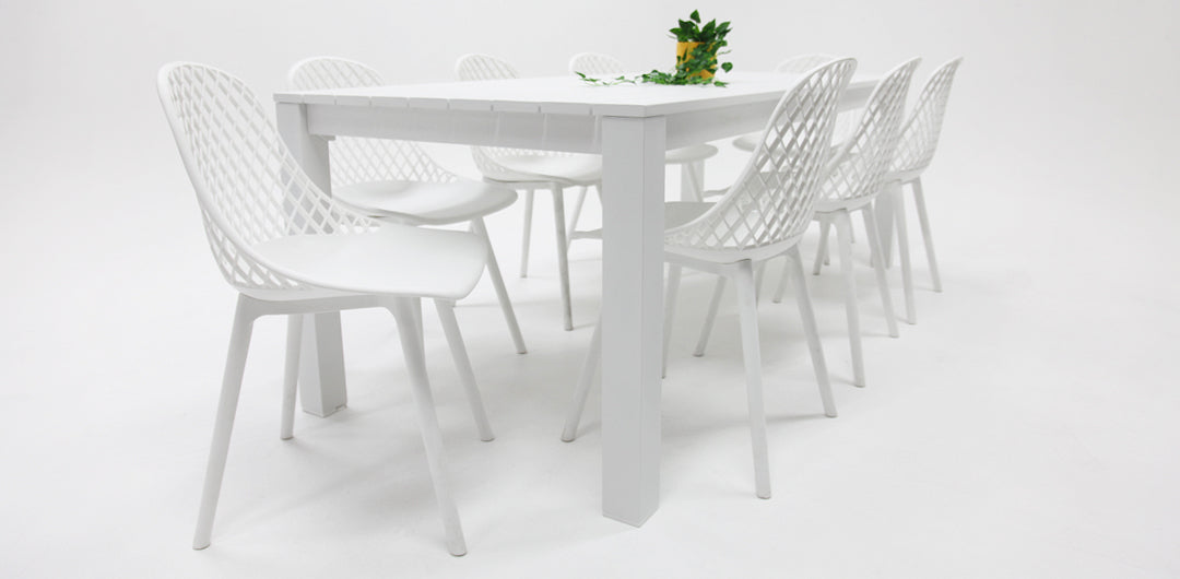 Dallas Persia 9pc Dining Setting- White