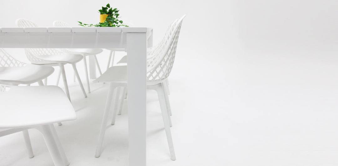Dallas Persia 9pc Dining Setting- White