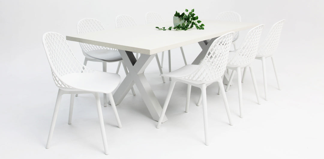 Drift Persia 9pc Terrazzo Dining Setting