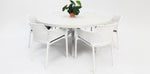 Load image into Gallery viewer, Drift Bailey Armchair Round 7pc Terrazzo Dining Setting
