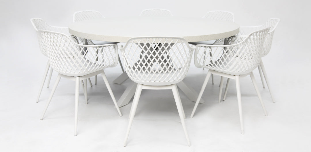 Drift Java Round 9pc Terrazzo Dining Setting