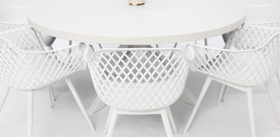Drift Java Round 9pc Terrazzo Dining Setting