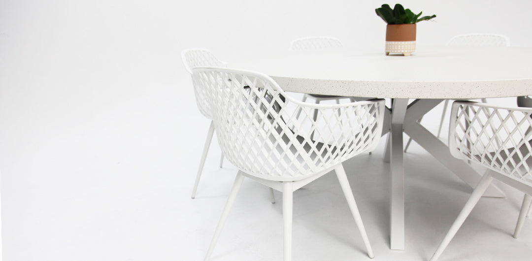 Drift Java Round 9pc Terrazzo Dining Setting