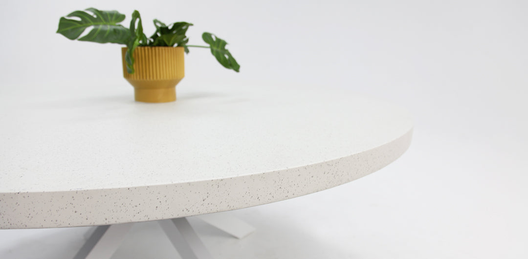 Drift Bailey Armchair Round 9pc Terrazzo Dining Setting