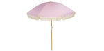 Load image into Gallery viewer, Dusty Pink and White Stripe Beach Umbrella
