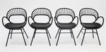 Load image into Gallery viewer, Fantail Dining Chair 4pc - Black
