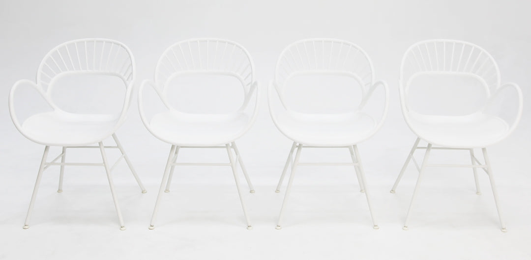 Fantail Dining Chair 4pc - White