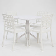 Frankie 5pc Armchair Dining Setting - White