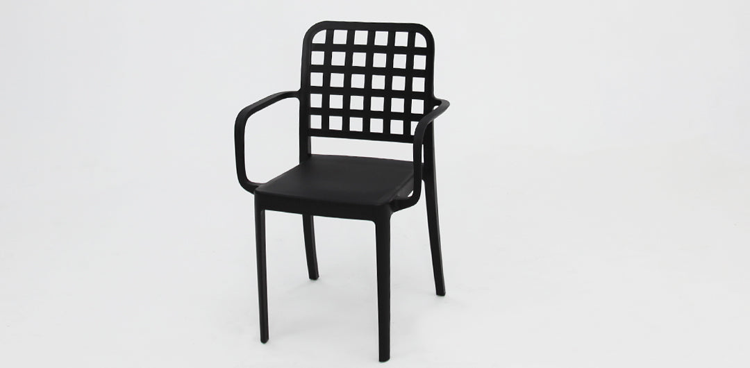 Frankie Azura 7pc Dining Set with Armchairs - Black