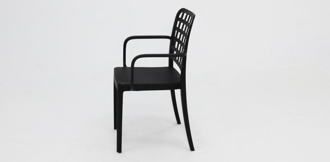Frankie Resin Dining Armchair - Black