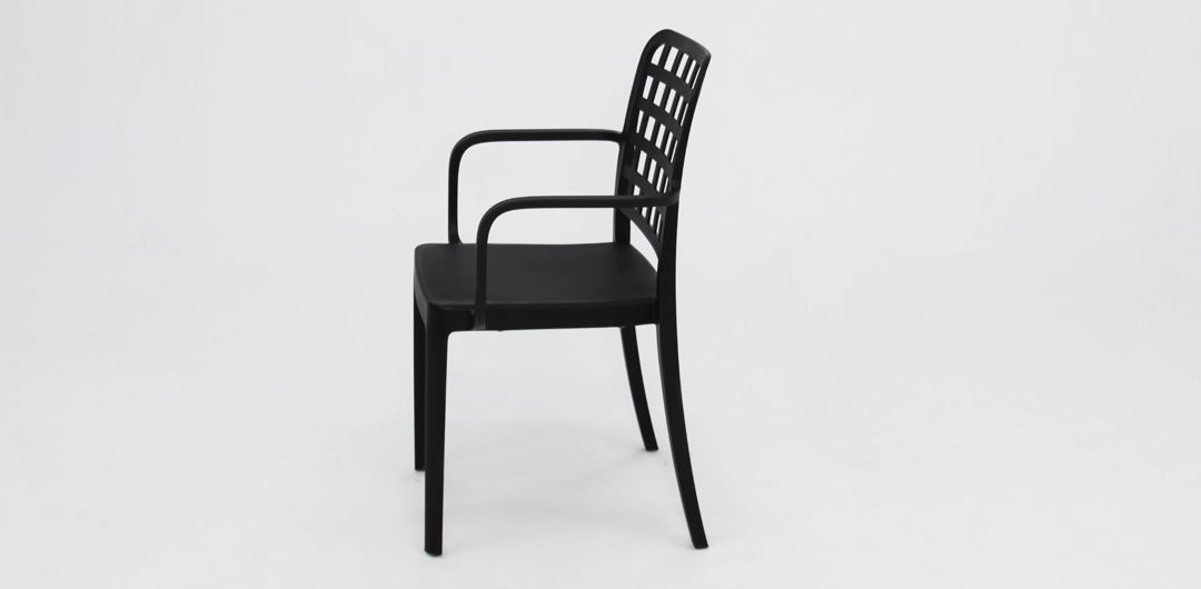 Ravenne Frankie 9pc Dining Setting with 2 x Armchairs - Black