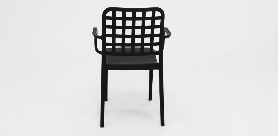 Frankie Resin Dining Armchair - Black