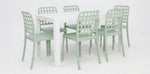 Load image into Gallery viewer, Frankie Azura 7pc Dining Set Armless - White Green
