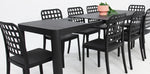 Load image into Gallery viewer, Frankie Azura 9pc Dining Set ARMLESS - Black