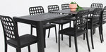 Load image into Gallery viewer, Frankie Azura 9pc Dining Set ARMLESS - Black