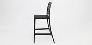 Frankie Resin Armless Barstool Chair - Black