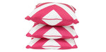 Load image into Gallery viewer, Set of 3 Info Soul Outdoor Cushions - Pink White
