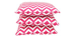 Load image into Gallery viewer, Set of 3 Indo Soul Pink and White Narrow Aztec 45x45cm Outdoor Cushion
