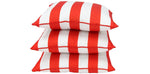 Load image into Gallery viewer, Set of 3 Indo Soul Red and White Striped 45x45cm Outdoor Cushion
