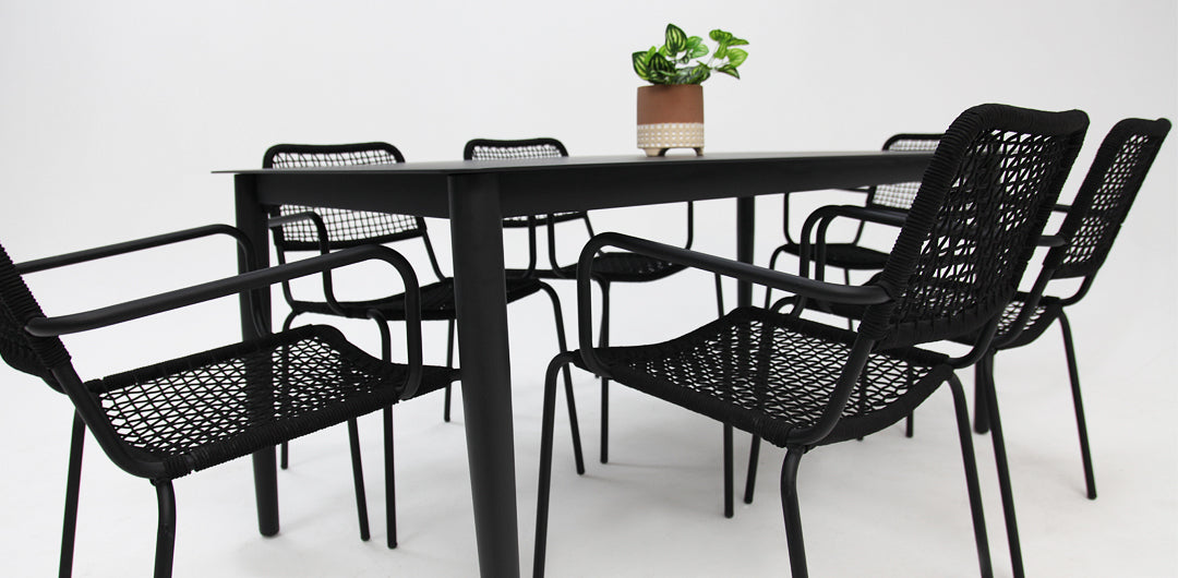Java Bahamas 7pc Dining Setting - Black