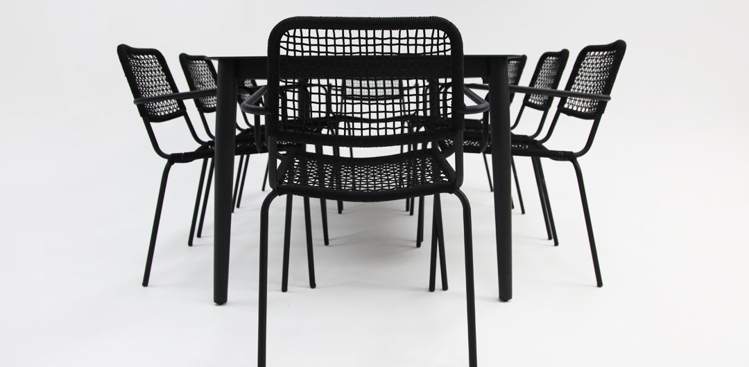 Java Bahamas 9pc Dining Setting - Black