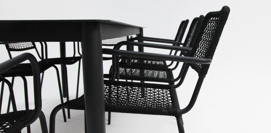 Java Bahamas 9pc Dining Setting - Black