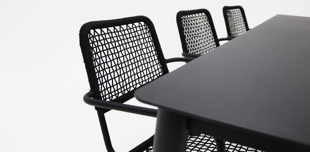 Java Bahamas 9pc Dining Setting - Black