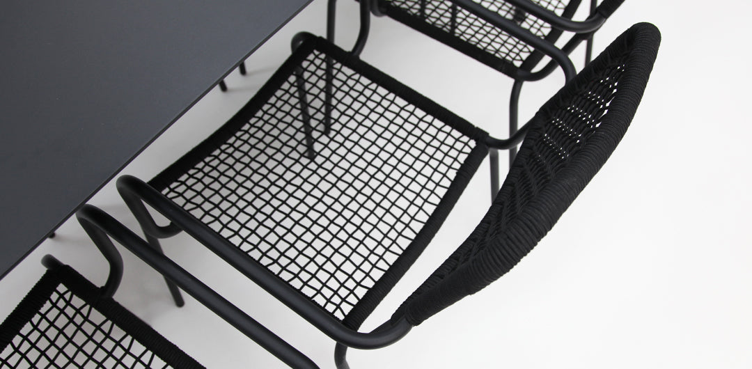 Java Bahamas 9pc Dining Setting - Black