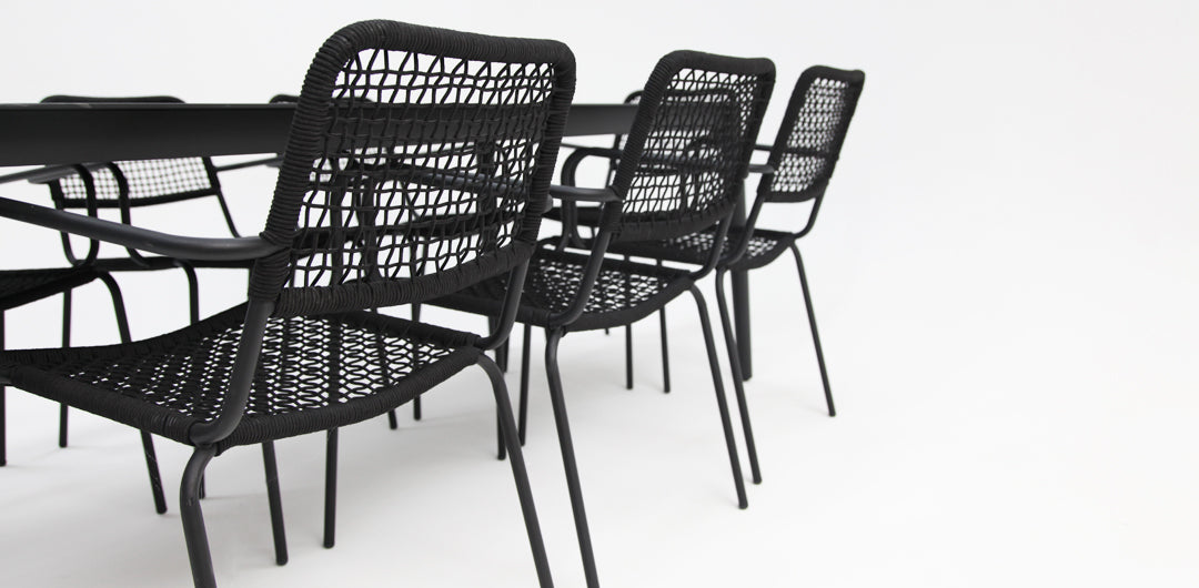 Java Bahamas 9pc Dining Setting - Black