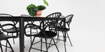 Load image into Gallery viewer, Java Fantail 7pc Dining Set - Black
