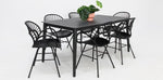 Load image into Gallery viewer, Java Fantail 7pc Dining Set - Black
