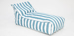 Load image into Gallery viewer, Laid Back Turquoise and White Stripe Beanbag
