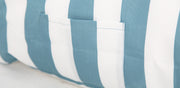 Laid Back Turquoise and White Stripe Beanbag