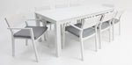 Load image into Gallery viewer, Dallas 9pc Aluminium Dining Setting - White
