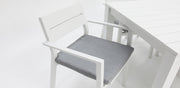 Dallas 9pc Aluminium Dining Setting - White