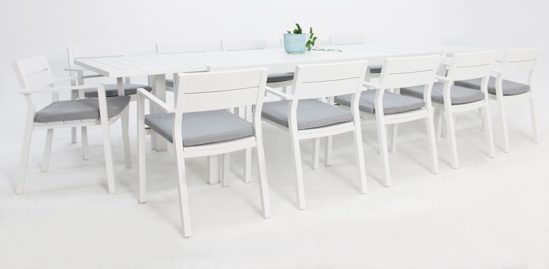 Madagascar Dallas 13pc Dining Setting - White
